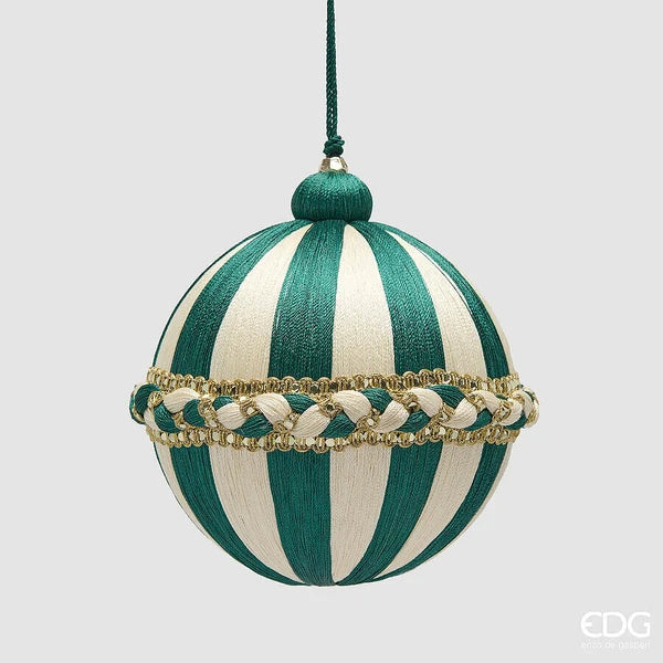 EDG - Addobbo Palla Natalizia con Treccia Verde