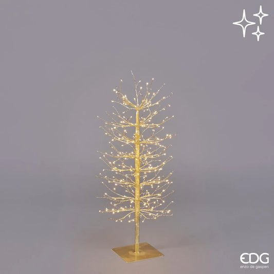 EDG - Albero Faggio con base 320 mini led H90 cm Oro