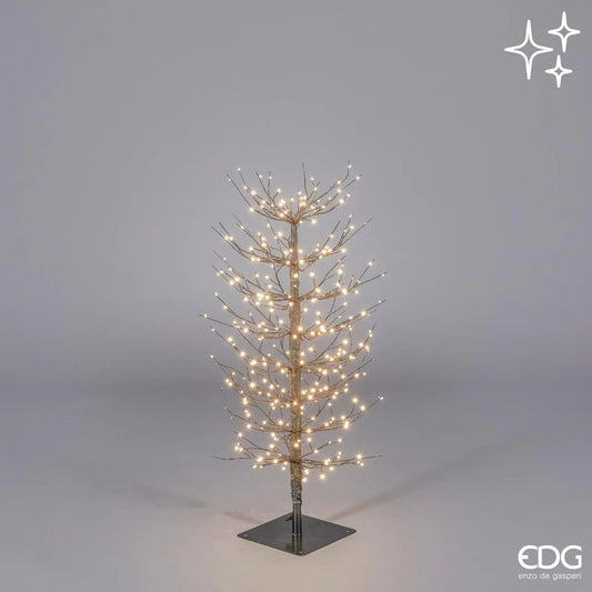 EDG - Albero Faggio con base 320 mini led H90 cm Nero