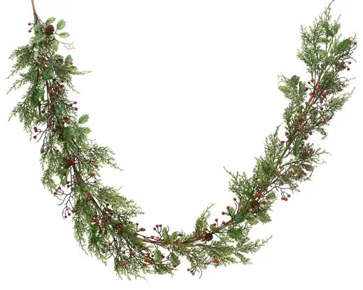 Garden Foggia - Festone Con Bacche e Pigne h 180cm