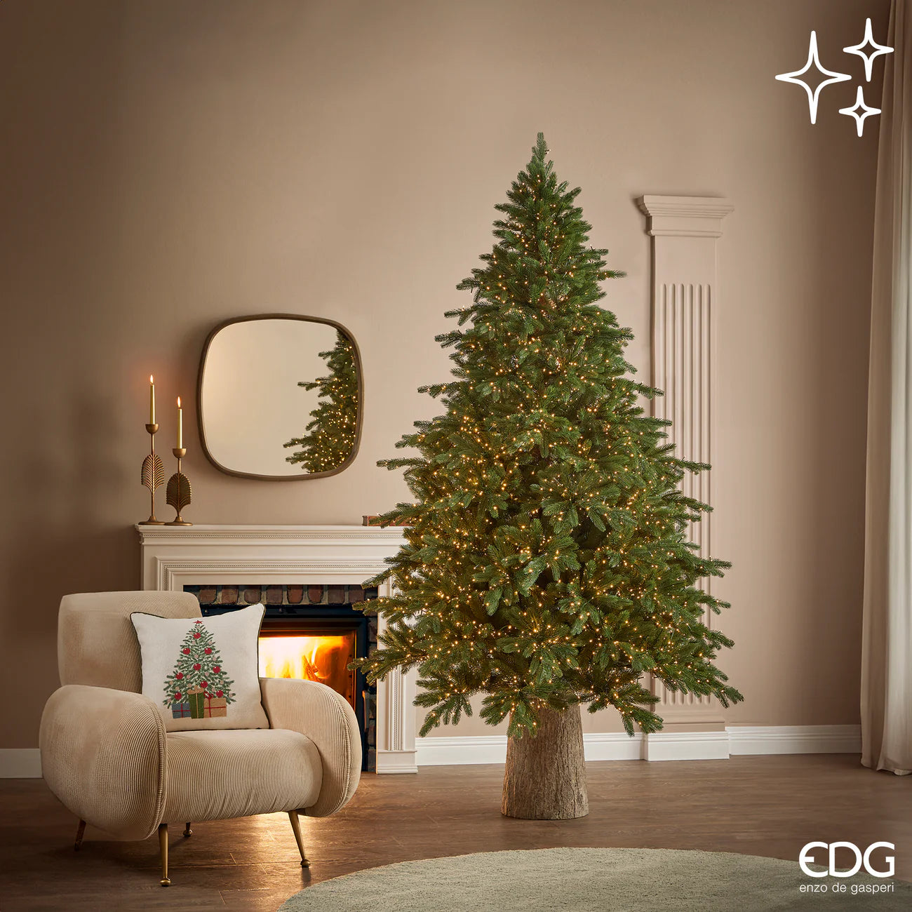 EDG - Albero di Natale Total PE Pino Imperial New H210 cm 4000 Mini Led