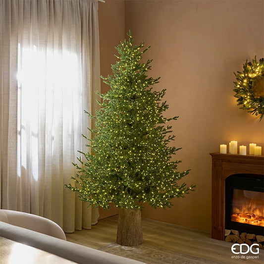 EDG - Albero di Natale Pino Lucciole 210 cm con 3100 Rice Led