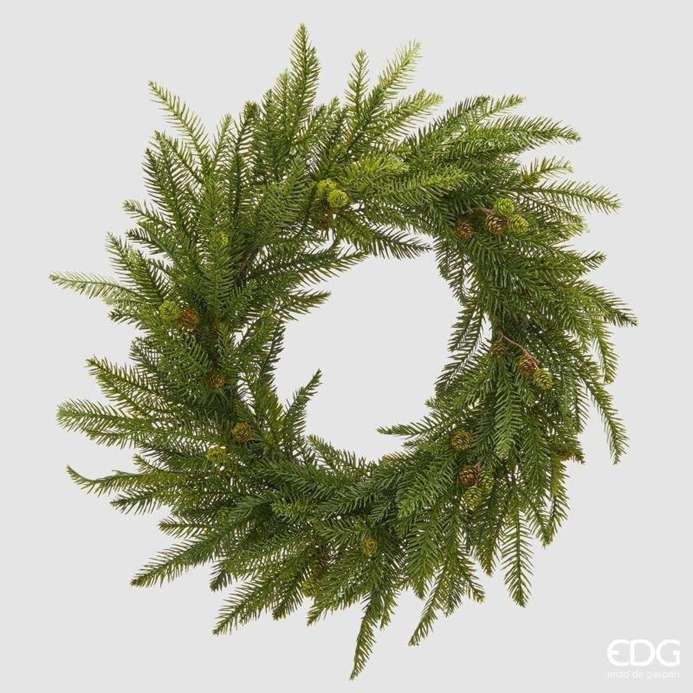 EDG - Corona Pino con Pigne Verde D 65