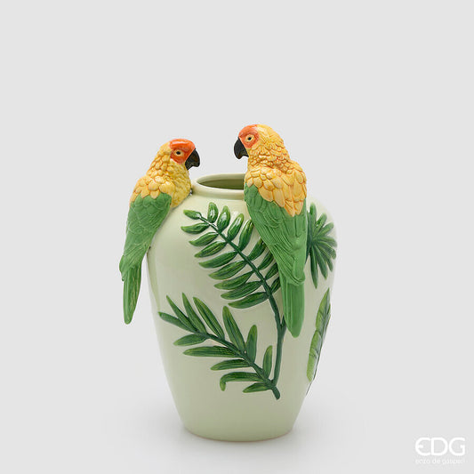 EDG - Vaso Bombato Pappagallo H31cm