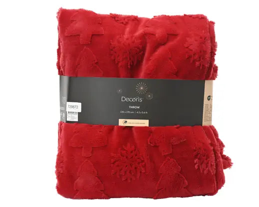 Garden Foggia - Plaid Rosso Rilievo Alberello