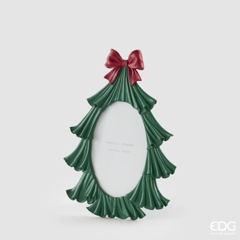 EDG  - Portafoto Pino con Fiocco Verde H 25 L 18,5
