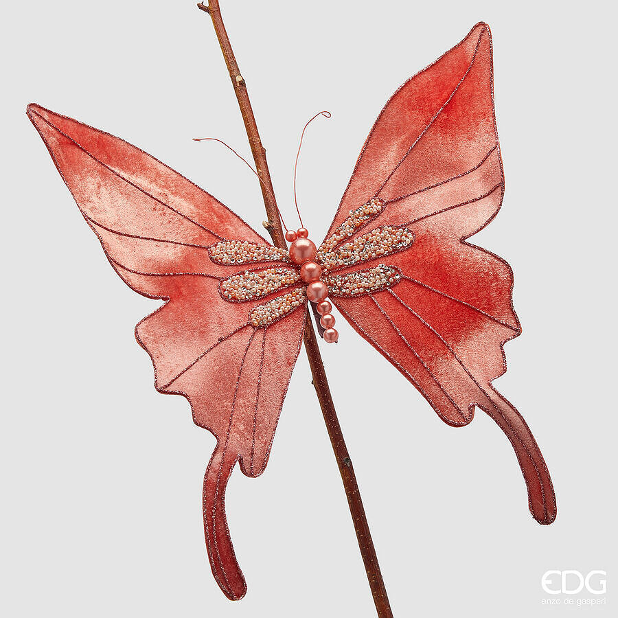 EDG Enzo De Gasperi - Decoro Farfalla con Clip D33cm