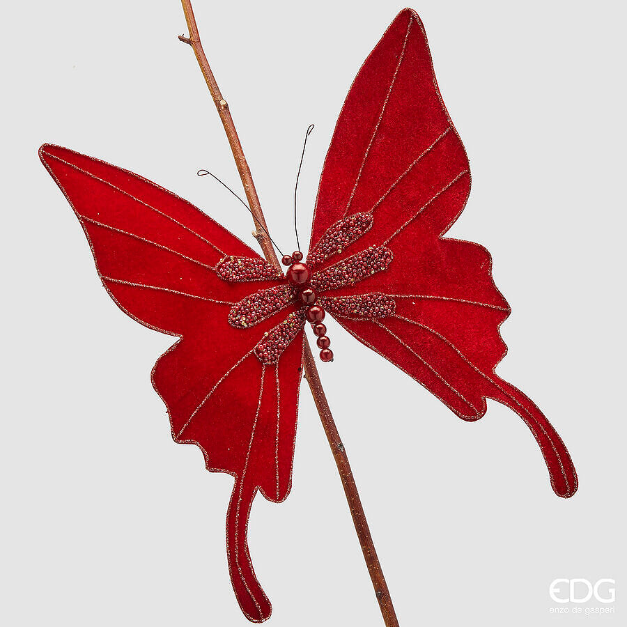 EDG Enzo De Gasperi - Decoro Farfalla con Clip D33cm