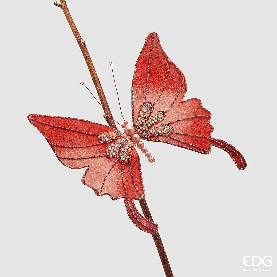 EDG Enzo De Gasperi - Decoro Farfalla con Clip D23cm