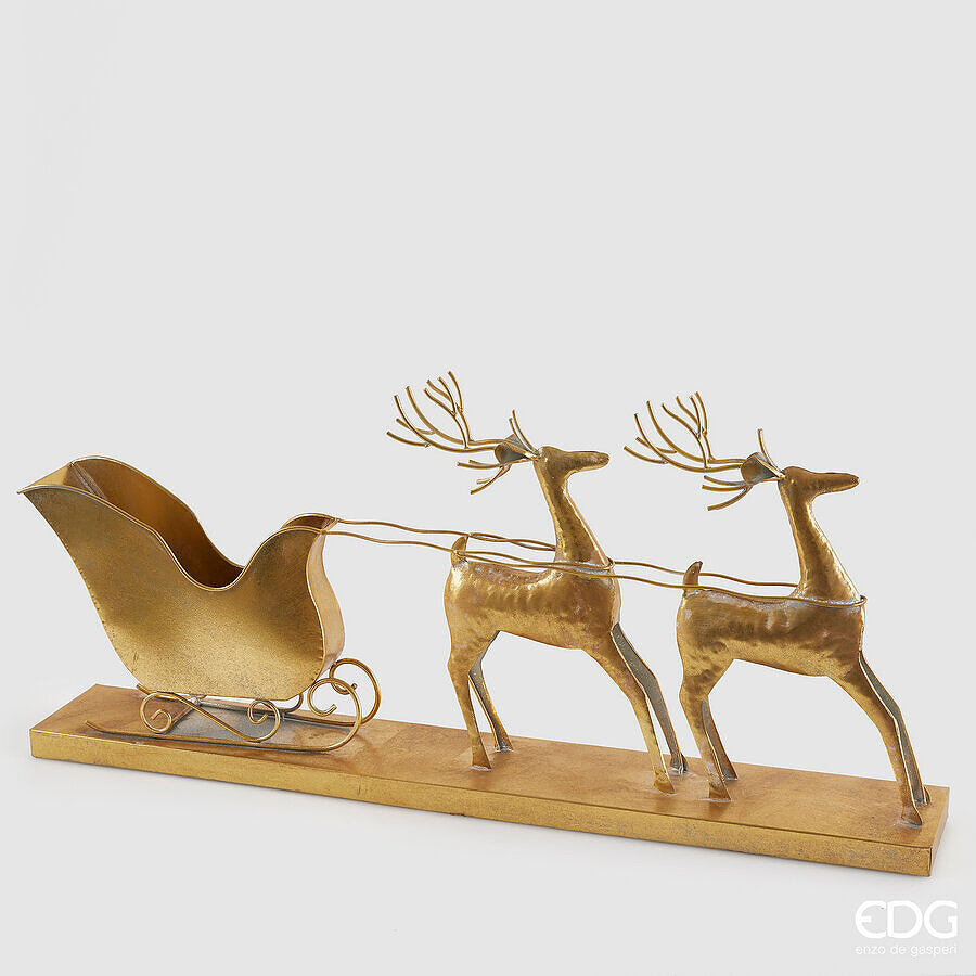 EDG - Decoro Renna Con Slitta H35.5 cm
