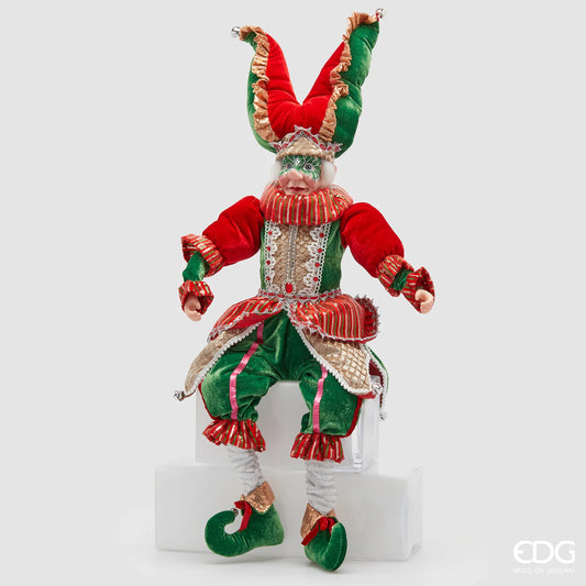 EDG - Decorazione Natalizia Elfo Giullare H90 cm