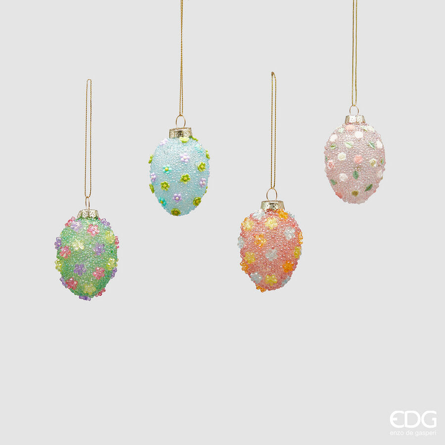 EDG - Decoro Uovo Fiori Da Appendere H6.5cm