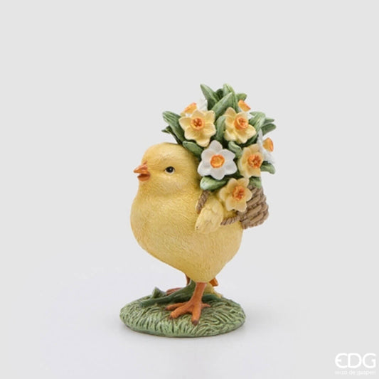 EDG - Decoro Pulcini Con Fiori H 13