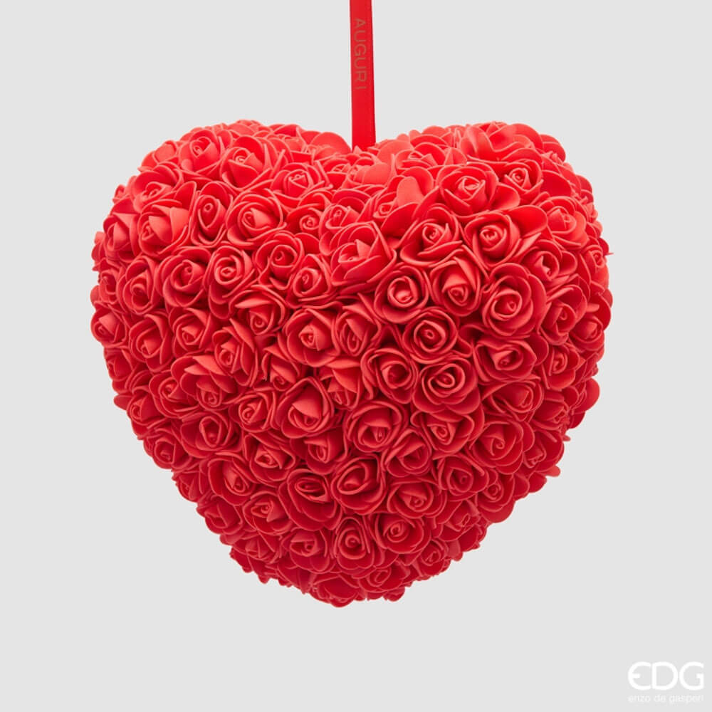 EDG - Cuore Rose da Appendere H 20 cm