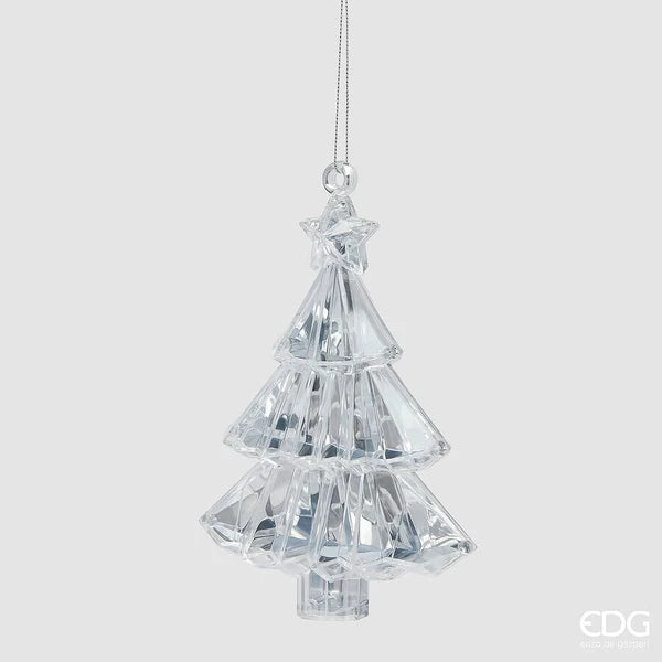 EDG - Decoro Diamante Pino da Appendere H 17 L 13cm Argento