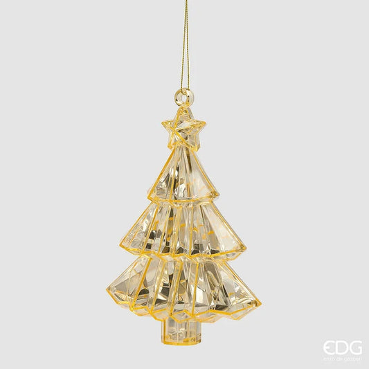 EDG - Decoro Diamante Pino da Appendere H 17 L 13cm Gold