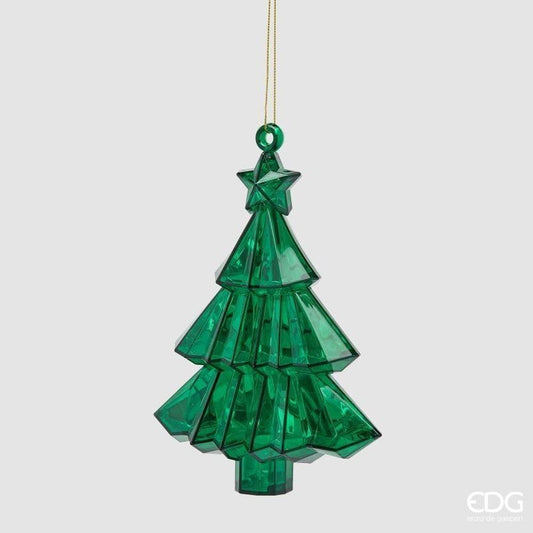 EDG - Decoro Diamante Pino da Appendere H 17 L 13cm Verde