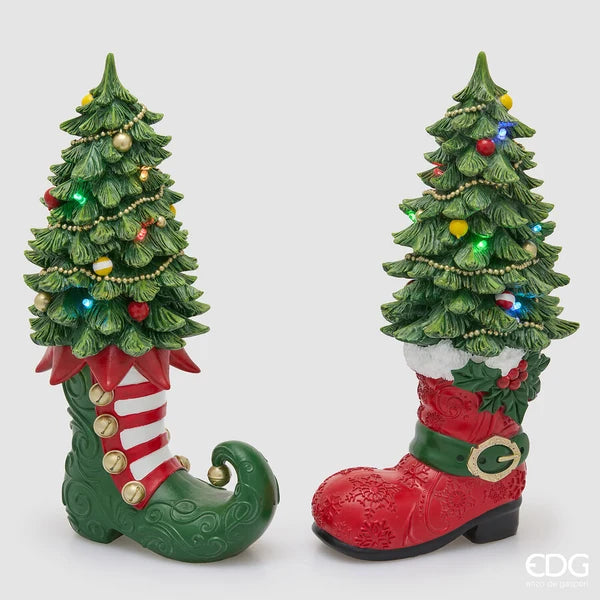 EDG - Decoro Pino con Stivale Natalizio 2 ass.