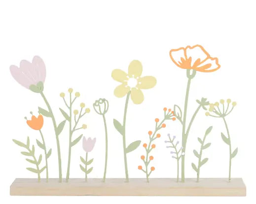 Garden Foggia - Fiori Mix Con Base Legno