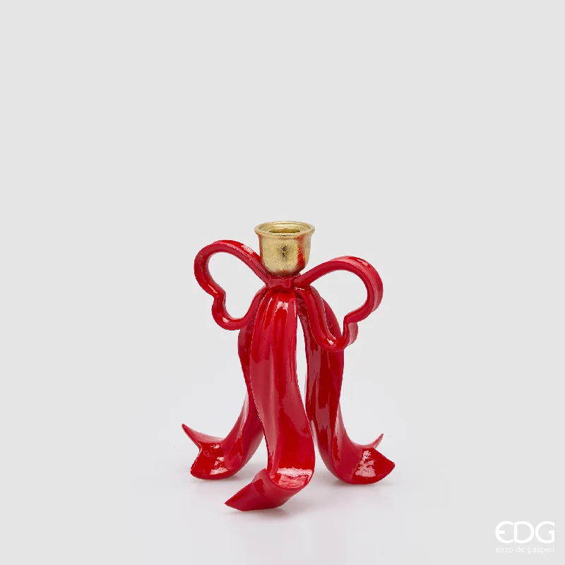 EDG - Portacandela Natalizio Fiocco H20 Cm