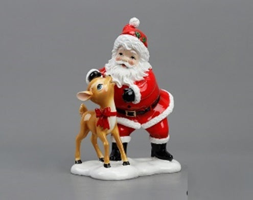 Garden Foggia - Babbo Con Renna H 21cm