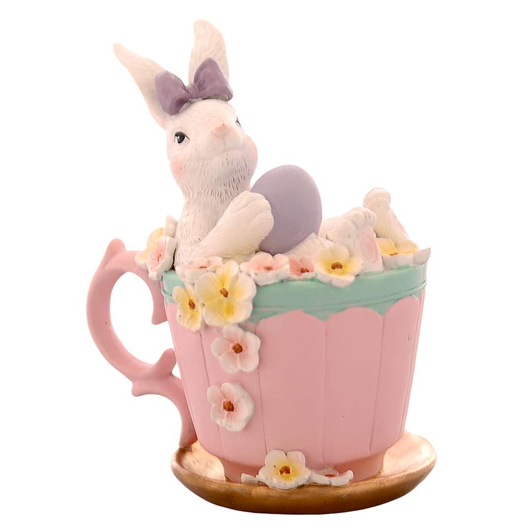 Garden Foggia - Decoro Coniglietta In Tazza E fiori