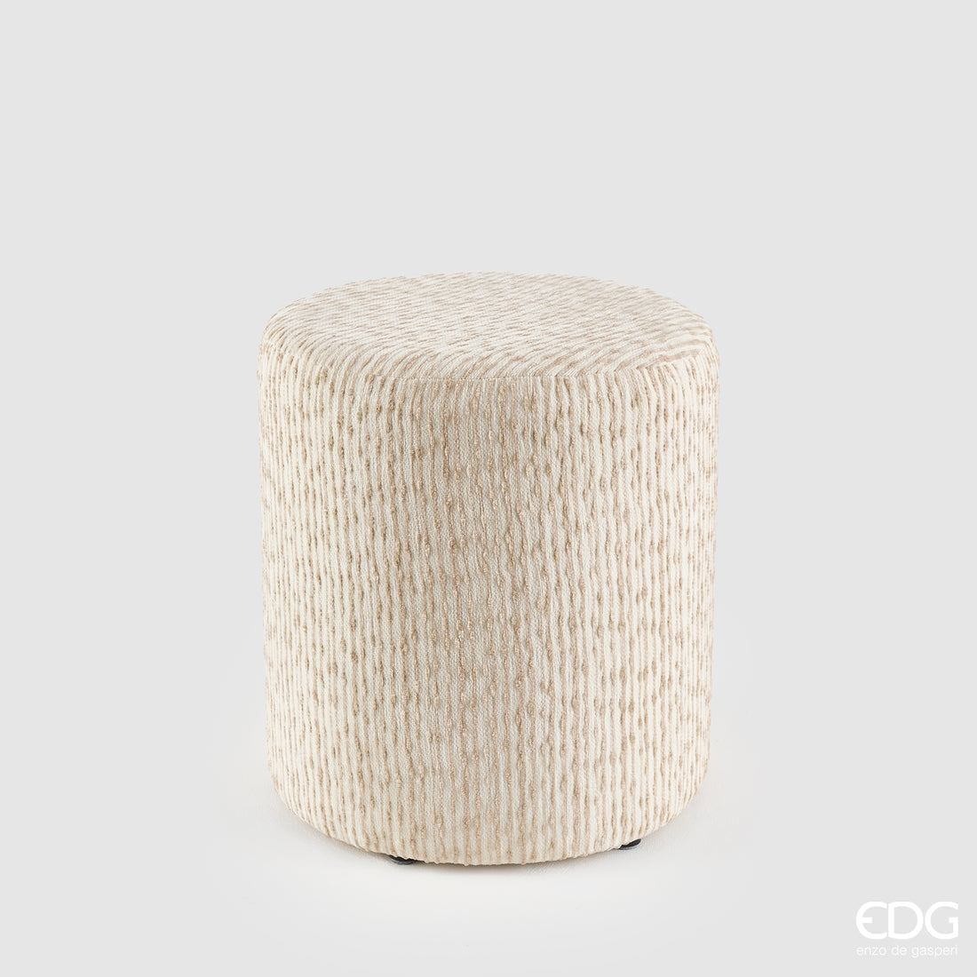 EDG - Pouf Tessuto Cilindro Chiaro