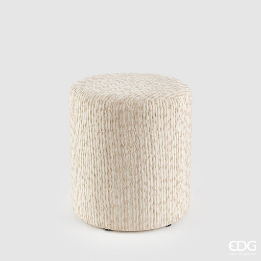 EDG - Pouf Tessuto Cilindro Chiaro