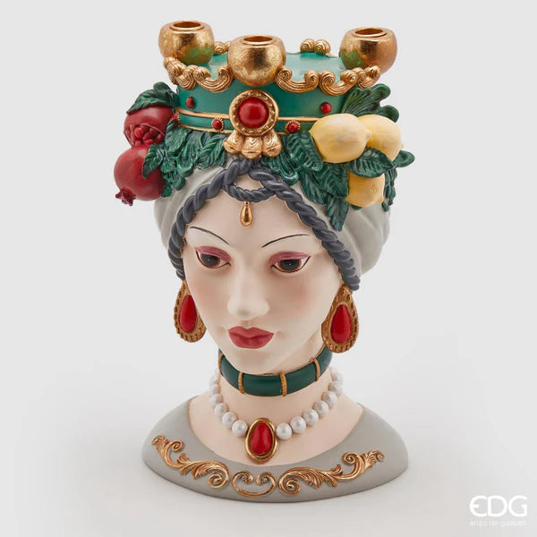 EDG - Portacandela Sicily Poly 3 fiamme H 38 cm