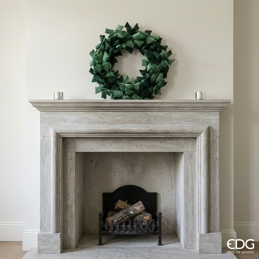 EDG Enzo De Gasperi Decoro Fiocchi Corona D70 Cm Verde