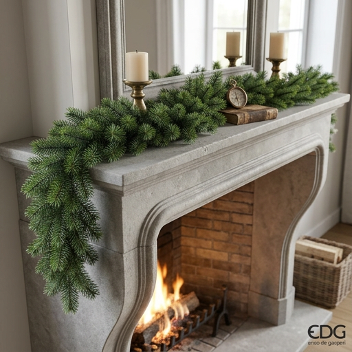 EDG - Festone Natale Pino L 182 Cm 162 Tips Green