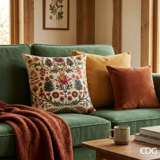 Edg - cuscino bosco quadrato brown