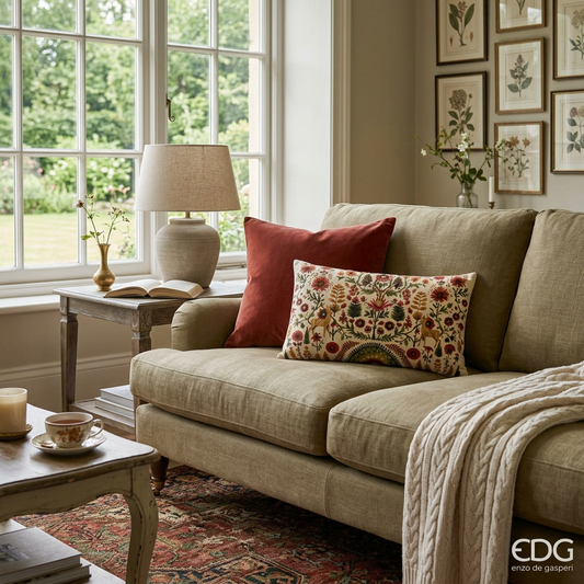 EDG - Cuscino Bosco Rettangolare Marrone L 50 x 30
