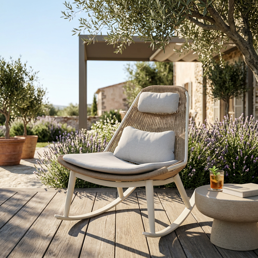 Garden Foggia - Allu and Wiker Rocking Chair