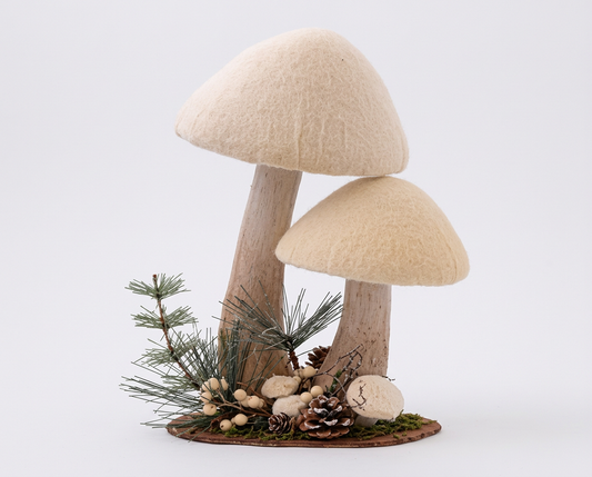 Garden Foggia - Decoro Funghi Su Base Legno
