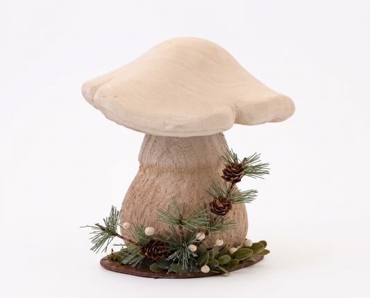 Garden Foggia - Decoro Fungo Su Base Legno