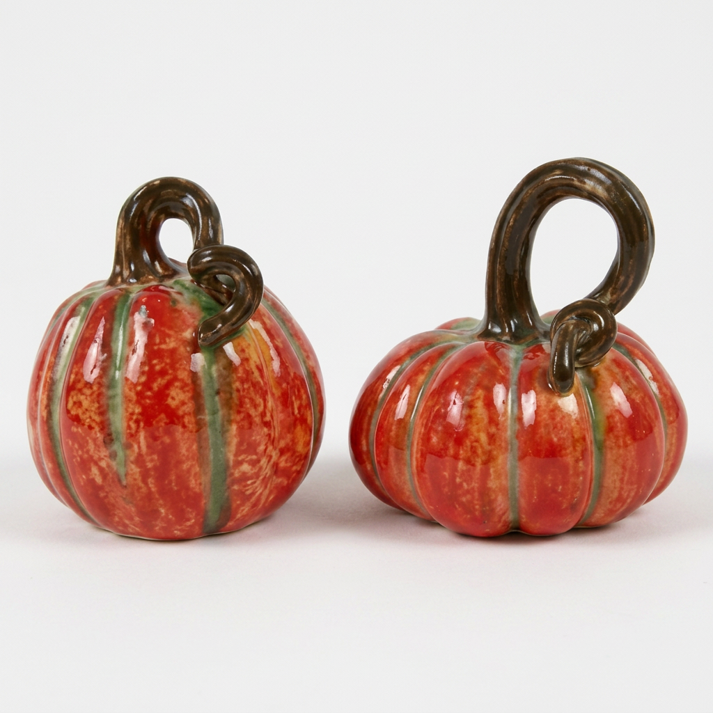 Garden Foggia - Zucca Ceramica Con Foglia Assortita