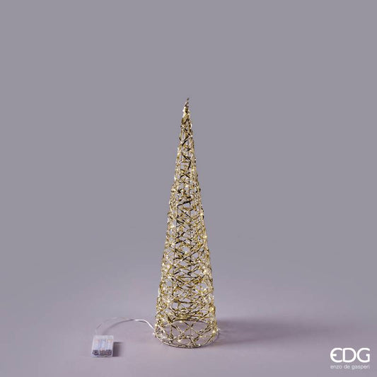 EDG - Decoro Albero Led Stripes Cono H60 cm 30 Microled