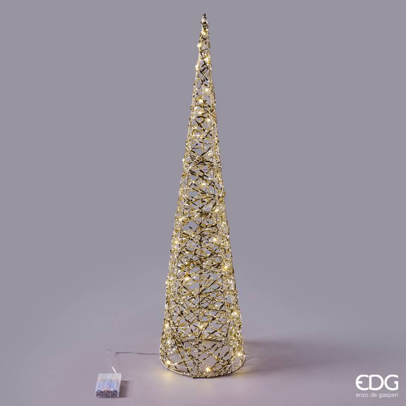 EDG - Decoro Albero Led Stripes Cono H80 cm 40 Microled