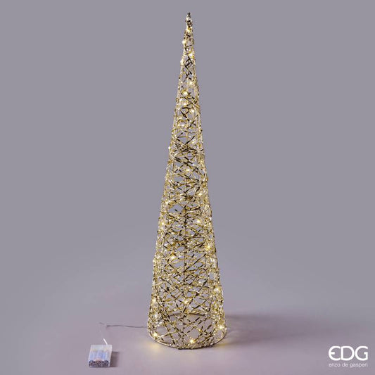 EDG - Decoro Albero Led Stripes Cono H80 cm 40 Microled
