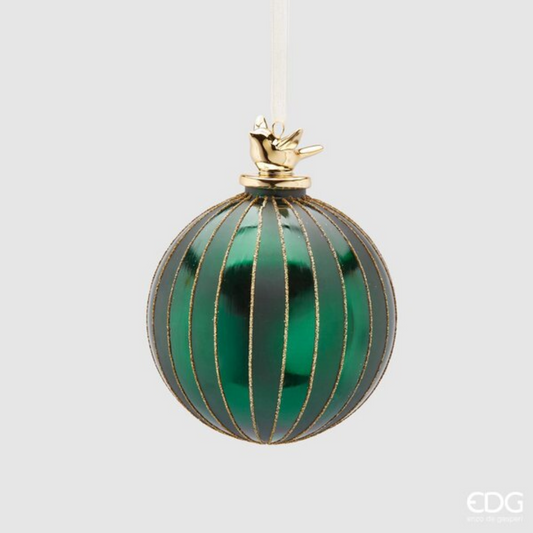 EDG - Sphère en verre et céramique Méridiens Vert