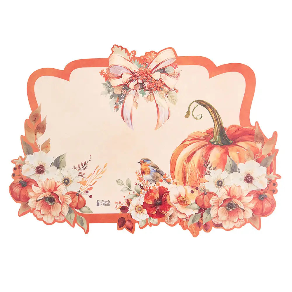 Nuvole di Stoffa - Tovaglietta americana in vinile con zucche Racconti d’Autunno 50 x 35,8 cm