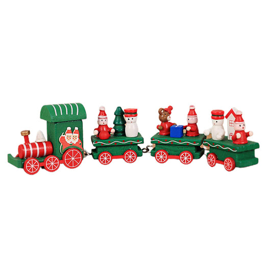 Garden Foggia - Wooden Train Santas and Snowmen