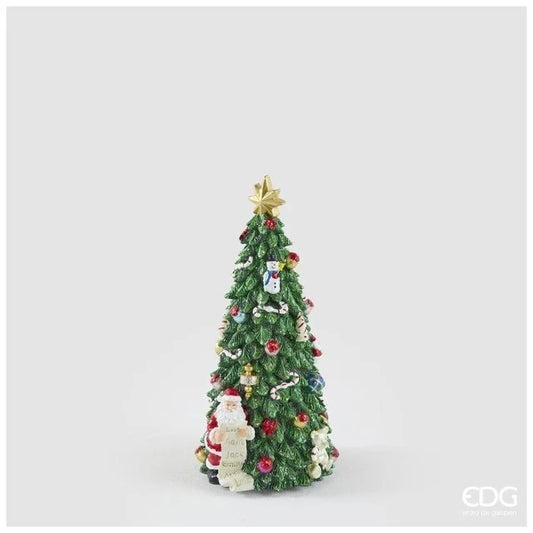 EDG - Carillon Babbo Natale su Pino H.22 Verde Rosso