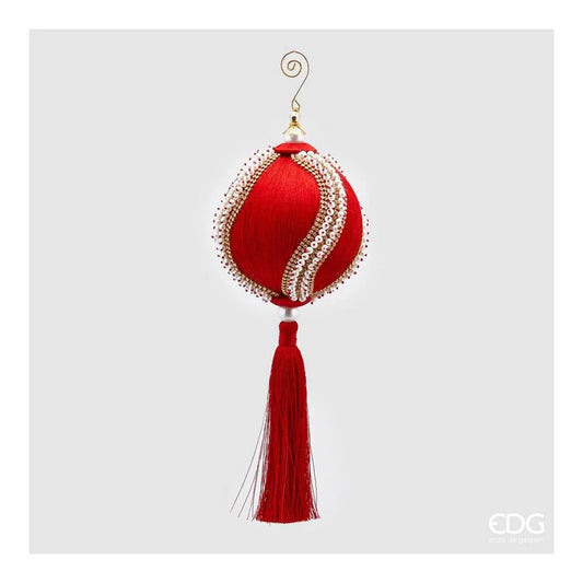 EDG - Nappa E Perle Rouge Décor H36 Cm