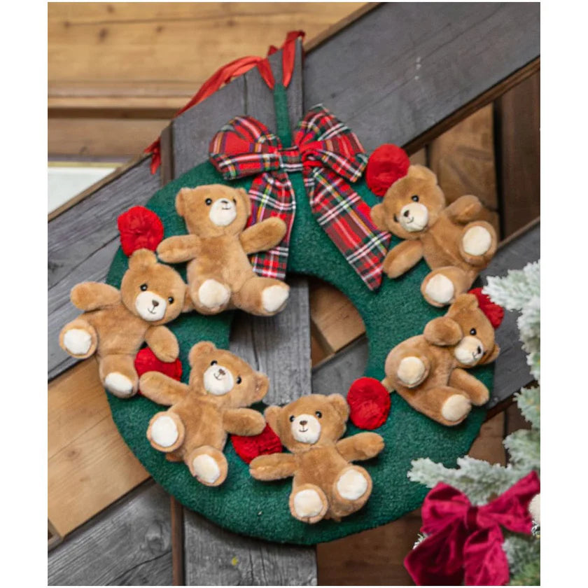 Garden Foggia - Ghirlanda di natale Orsacchiotti e fiocco "Abbracciami"