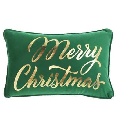 Garden Foggia - Cuscino Merry Xmas 30x50 Verde