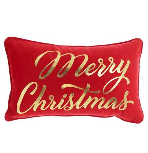 Garden Foggia - Cuscino Merry Xmas 50X30CM Rosso