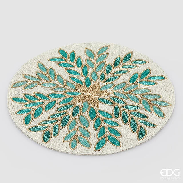 EDG - Sottopiatto Lauro Rotondo D 36 Cm Bianco Verde