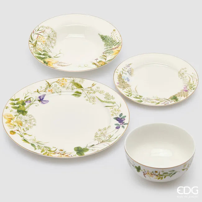 EDG - Set Piatti 24 pezzi Fiorimix
